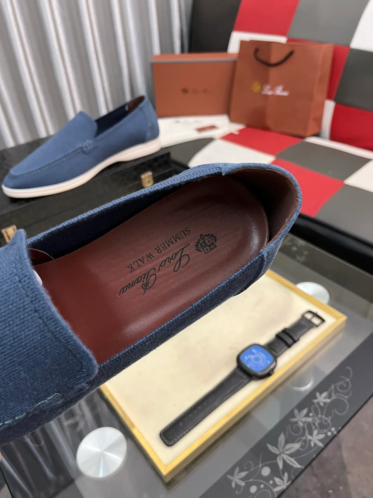 Men's men's shoes💰420⌚️⌚️Loro*Piana pure original 2025 soft and comfortable LP deerskin flat-soled casual star's same style slip-on Loaf men's shoes, size: 38-446️⃣colors available